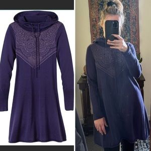 prAna coco sweater dress purple